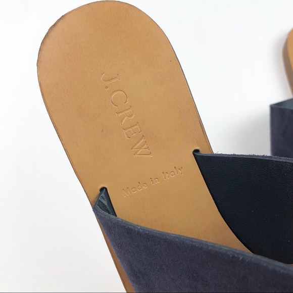 J. Crew Navy Suede Sandals 6 - Picture 3 of 4